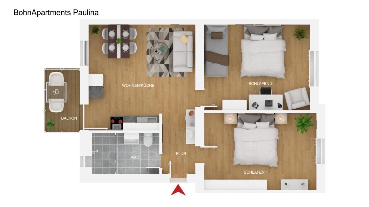 Bohnapartments Xl - 2 Schlafzimmer Mit Balkon - Zentrum - Petersberg - Domplatz Apartament *